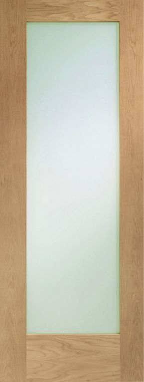 Pattern 10 UnFinished Oak Door with Clear Glass 